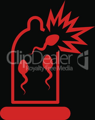 bg-Black Red--damaged condom with sperm.eps