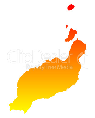 Karte von Lanzarote