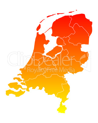 Karte der Niederlande