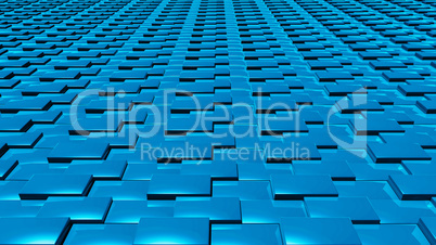 3D abstract blue pattern layer front