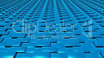 3D abstract blue pattern layer front