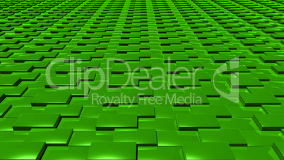 3D abstract Emerald green pattern layer front