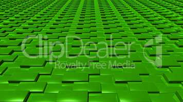 3D abstract Emerald green pattern layer front
