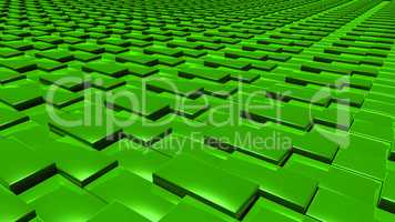 3D abstract Emerald green pattern layer
