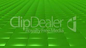 3D abstract Emerald green pattern rectangle front