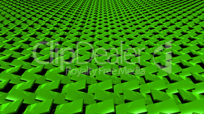 3D abstract Emerald green zip pattern front