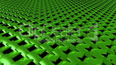 3D abstract Emerald green zip pattern