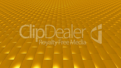 3D abstract gold pattern brick front