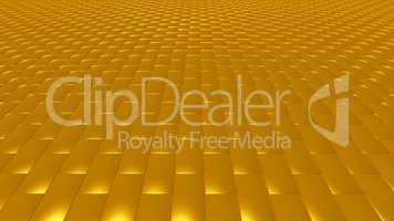 3D abstract gold pattern brick front