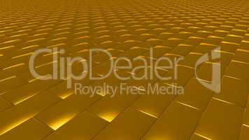 3D abstract gold pattern brick