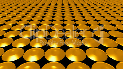 3D abstract gold pattern circle front