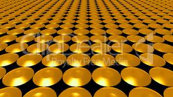 3D abstract gold pattern circle front