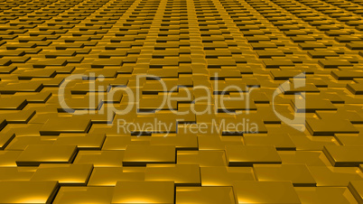 3D abstract gold pattern layer front
