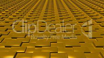 3D abstract gold pattern layer front