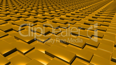 3D abstract gold pattern layer