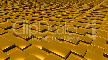 3D abstract gold pattern layer
