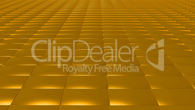 3D abstract gold pattern rectangle front