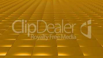 3D abstract gold pattern rectangle front