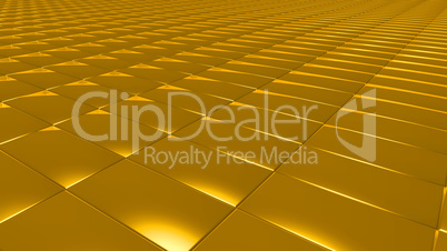 3D abstract gold pattern rectangle