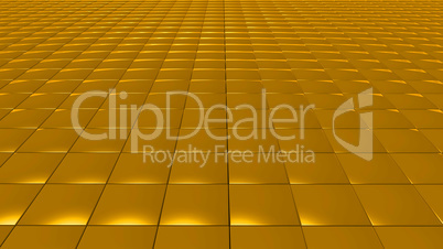 3D abstract gold pattern square front