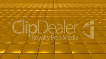 3D abstract gold pattern square front