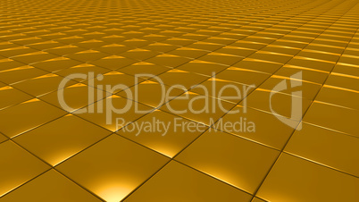 3D abstract gold pattern square