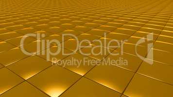 3D abstract gold pattern square