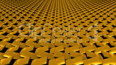 3D abstract gold zip pattern front