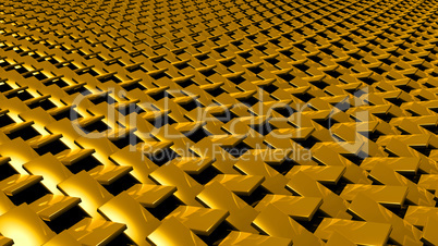 3D abstract gold zip pattern