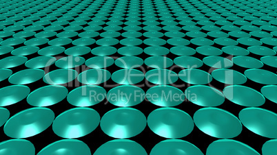 3D abstract green pattern circle front