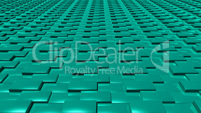 3D abstract green pattern layer front