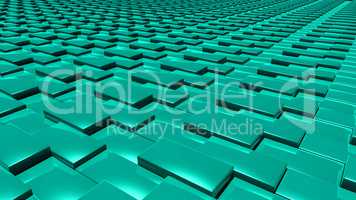 3D abstract green pattern layer