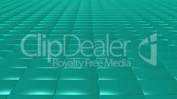 3D abstract green pattern rectangle front