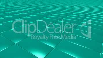 3D abstract green pattern rectangle