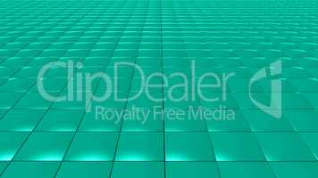 3D abstract green pattern square front