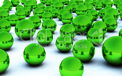 3D green christmas ball