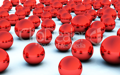 3D red christmas ball