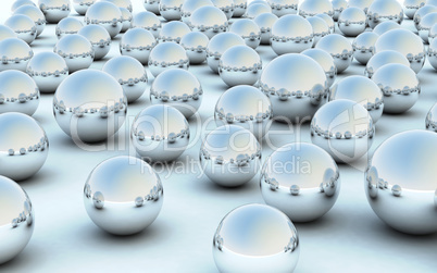 3D silver ball reflection