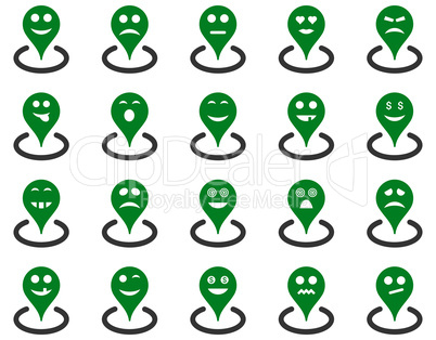 Smiled location icons