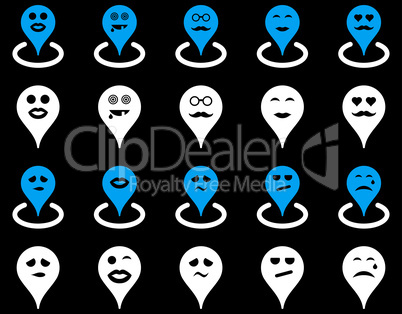 Smiled map marker icons