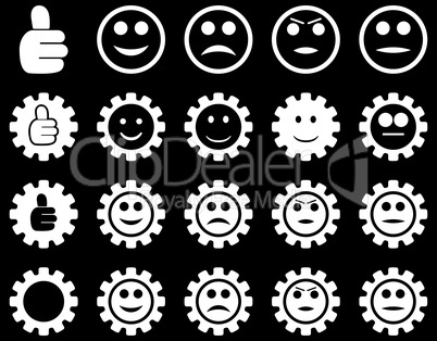 Settings and Smile Gears Icons