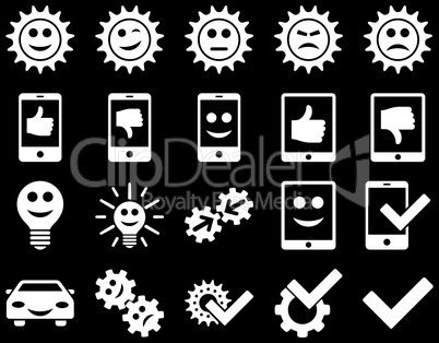 Tools and Smile Gears Icons