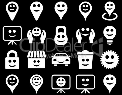 Tools, options, smiles, objects icons