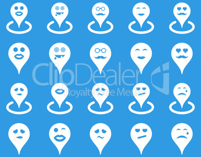 Smiled location icons