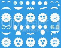 Tool, gear, smile, emotion icons