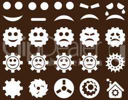 Tools and Smile Gears Icons