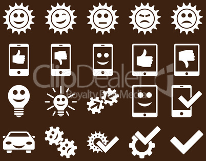 Tools and Smile Gears Icons