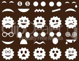 Tool, gear, smile, emotion icons