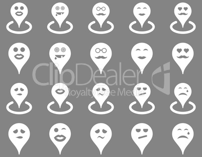 Smiled location icons