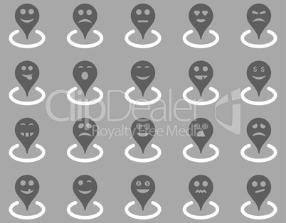 Smiled location icons